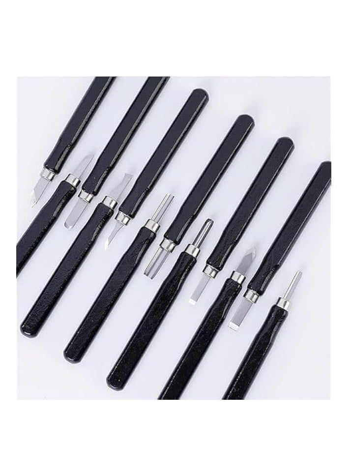 PROMASS Wood Carving Tools Set - Easy to Use 12 pcs Mini Wood Chisel Beginner Wood Carving Kit for Adults & Kids Carving Kit Gift  - Image 4