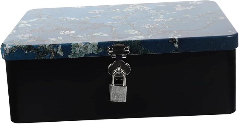 Vintage Tinplate Jewelry Box Holder For Rings Storage Decorative Small Tin Can - Image 1