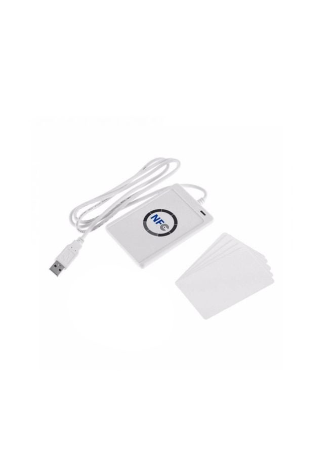 NFC Intelligent Card Reader Writer With Cards White - Image 3