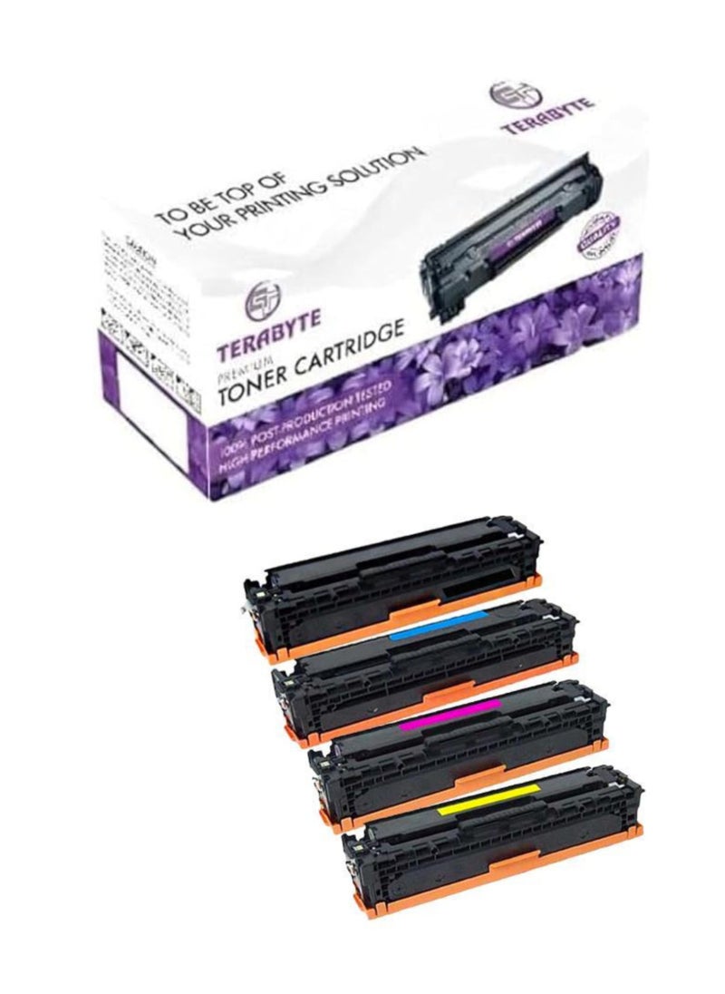 Terabyte CF410A Compatible Toner CF411A CF412A CF413A 410A Black and Tri-Color Toner Cartridges, 4 Pieces  - Image 1