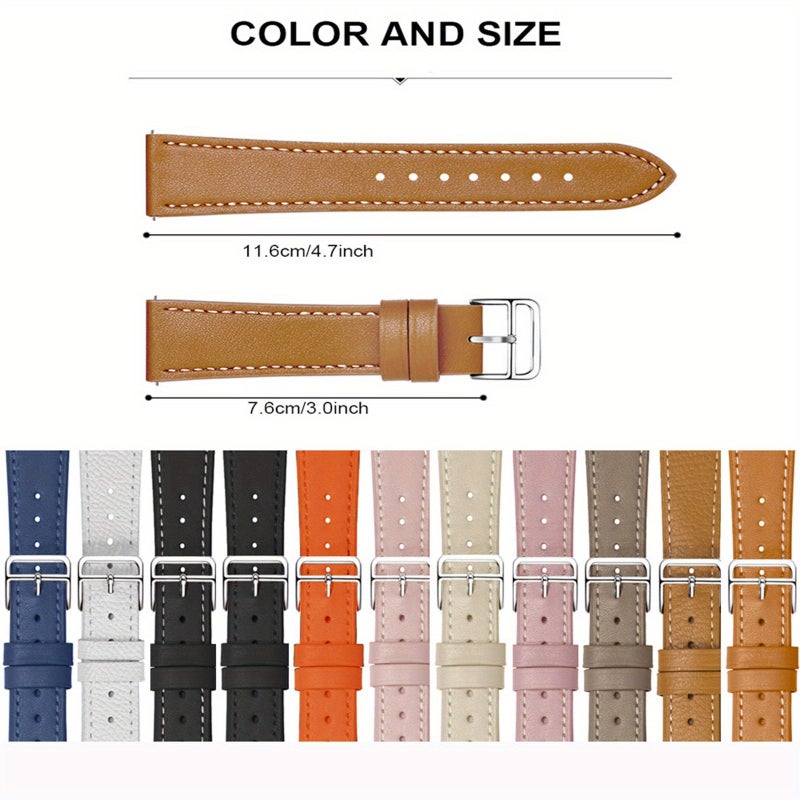 Brown Faux Leather Strap Compatible with Samsung Gear S3 Frontier 46mm Vintage Design Gift for Men Women - Image 2