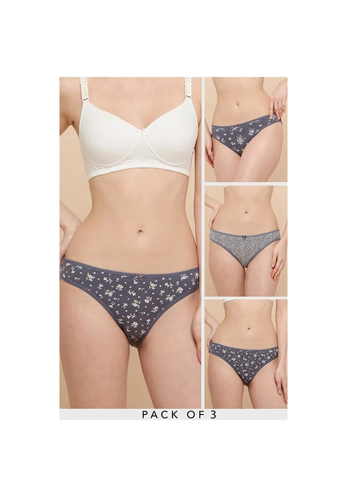 أر أند بي 3 Pack Printed Bikini Briefs