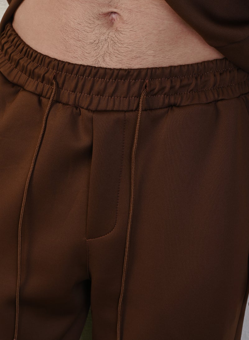 Marrakech Drawstring Casual Trousers for Men – Brown - Image 2