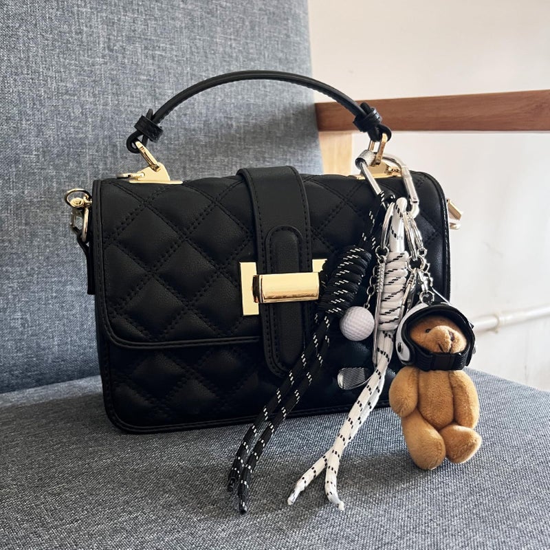 SORGERLY Tote Bag Purse Charms for Handbags - Cute Bear Golf and Bible Backpack Charm Keychain, Rope Paracord Accessories - Designer Gift for Women (Bear Golf and Bible) - Image 3