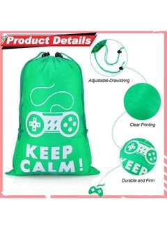 Mtlee 36 Pieces Video Game Party Favors Set Include Gamer Party Favor Bags With Drawstring Silicone Bracelets Wristbands Game Controller Keychains For Boys Girls Gaming Birthday Party Supplies Decorations  - Image 4