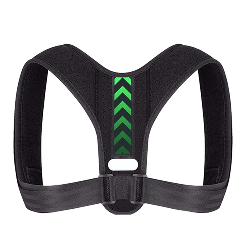Posture Corrector: Black Size S Breathable Comfortable Upper Back Brace - Invisible Under Clothes Back Straightener for Men Women and Teens - Image 1