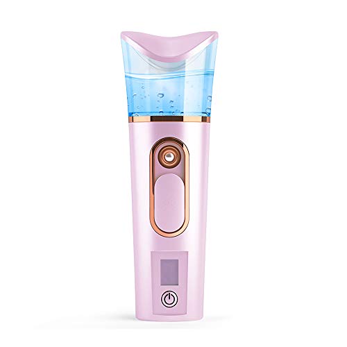 FANTEXY Nano Facial Mister with Skin Analyzer Moisture Tester, FANTEXY Portable Mini Cool Face Mist Steamer with USB, Handy Facial Sprayer for Eyelash Extensions, Face Moisturizing,Hydration Refreshing - Image 1