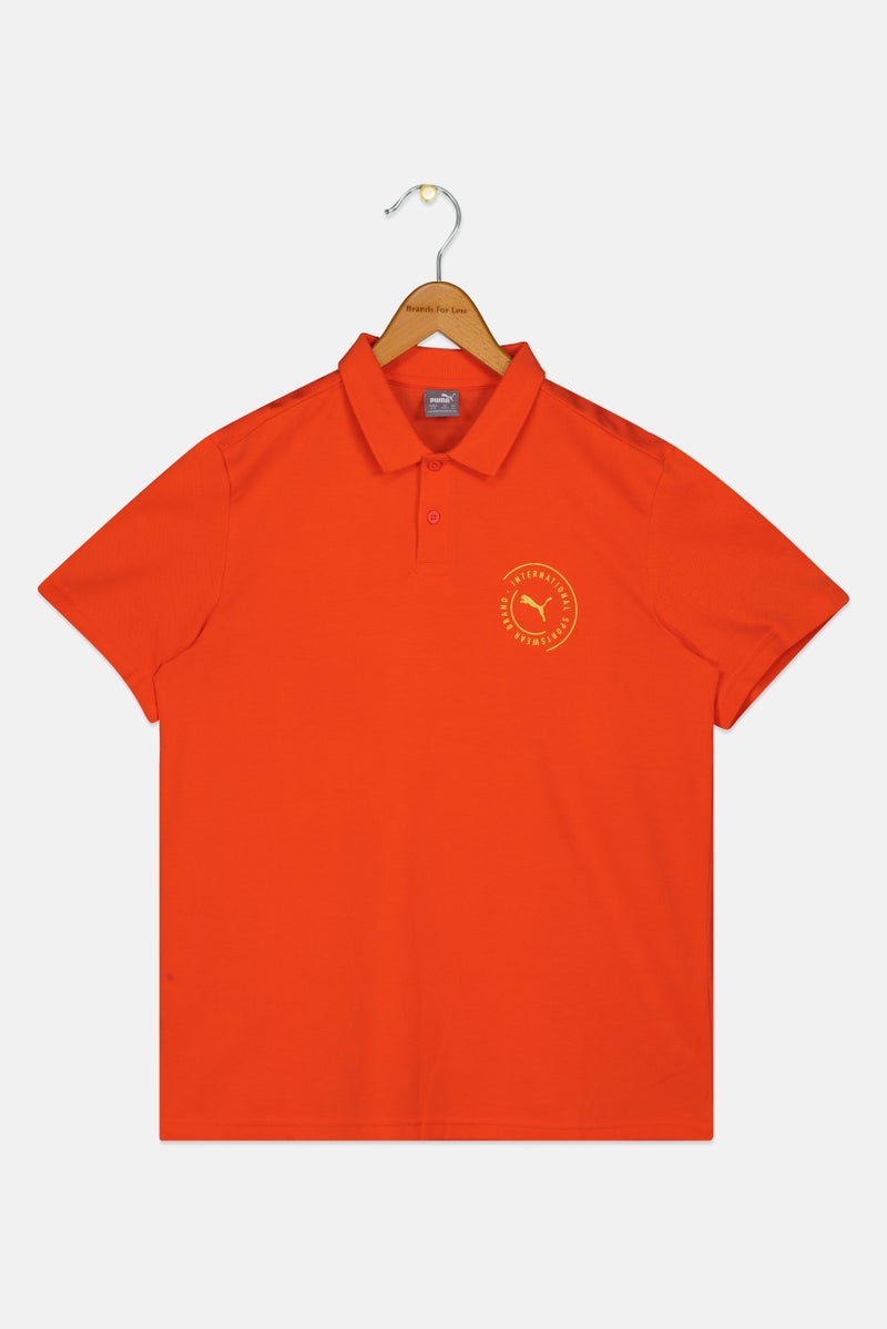 PUMA Kids Boy Short Sleeve Outdoor Polo Shirt, Orange - Image 2