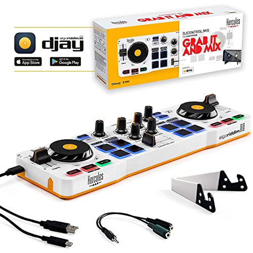 Hercules DJControl Mix – Bluetooth Wireless DJ Controller for Smartphones (iOS and Android) – dJay app – 2 Decks, White - Image 5
