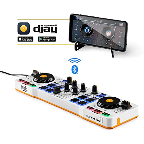 Hercules DJControl Mix – Bluetooth Wireless DJ Controller for Smartphones (iOS and Android) – dJay app – 2 Decks, White - Image 3