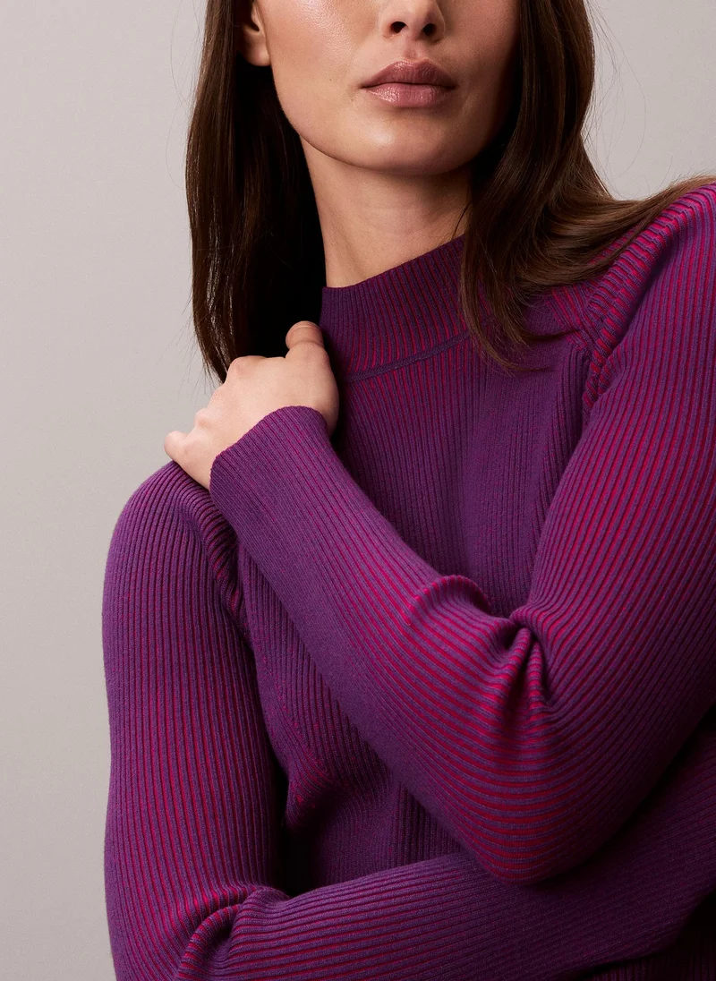 Calvin Klein Jeans Purple Essential Crew Neck Sweater for Women | Best Price UAE
