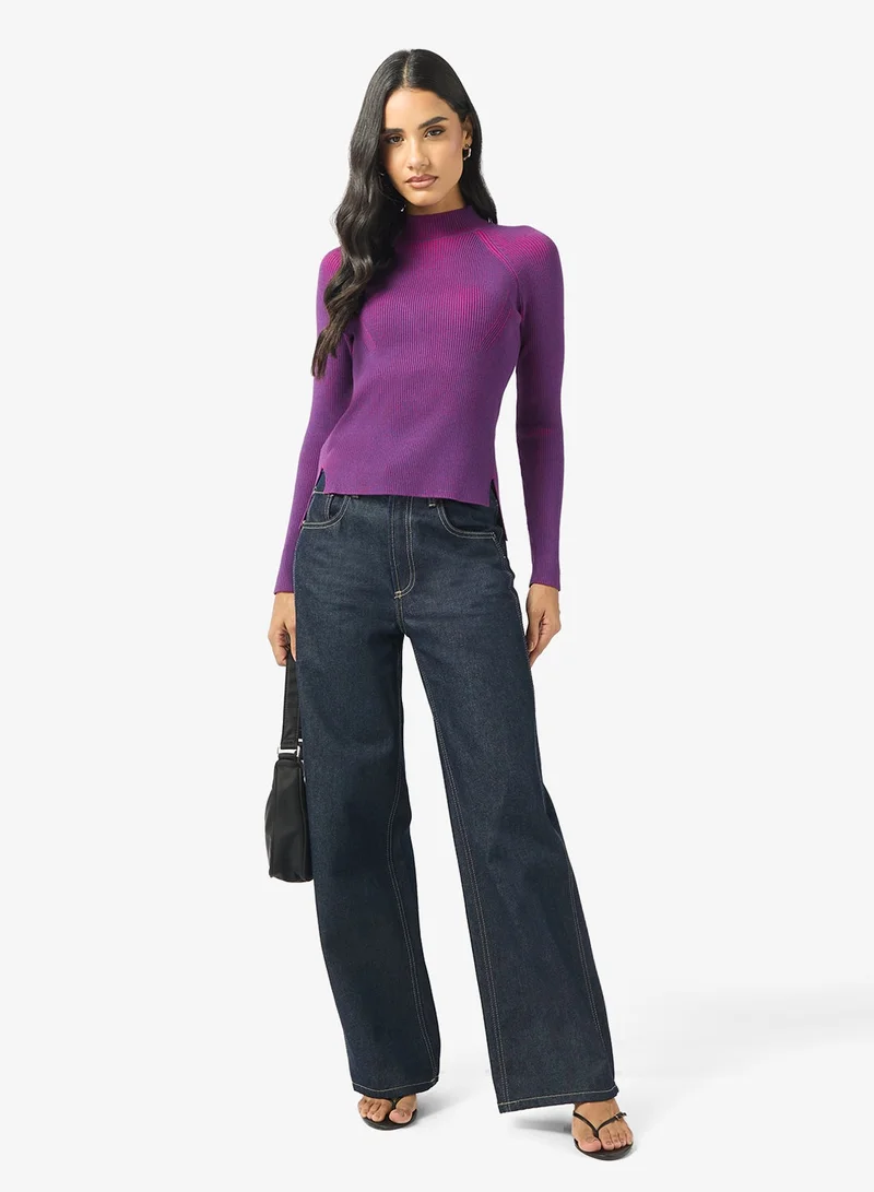 Calvin Klein Jeans Purple Essential Crew Neck Sweater for Women | Best Price UAE
