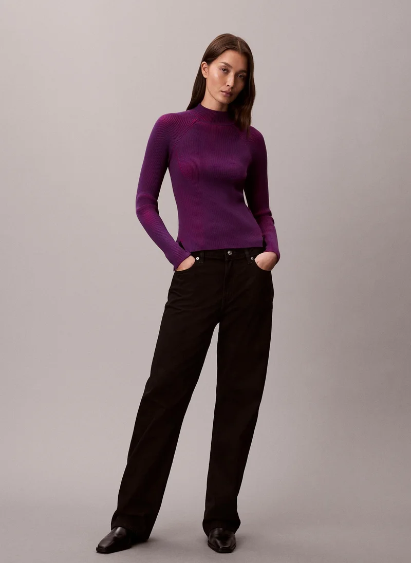 Calvin Klein Jeans Purple Essential Crew Neck Sweater for Women | Best Price UAE