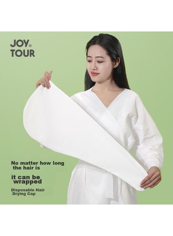 JOY TOUR Joytour Disposable Hair Drying Cap, Travel Hotel Hair Cover Towel, Thickened Quick-drying Cap, Washable Bath Cap, 5-pack  - Image 4