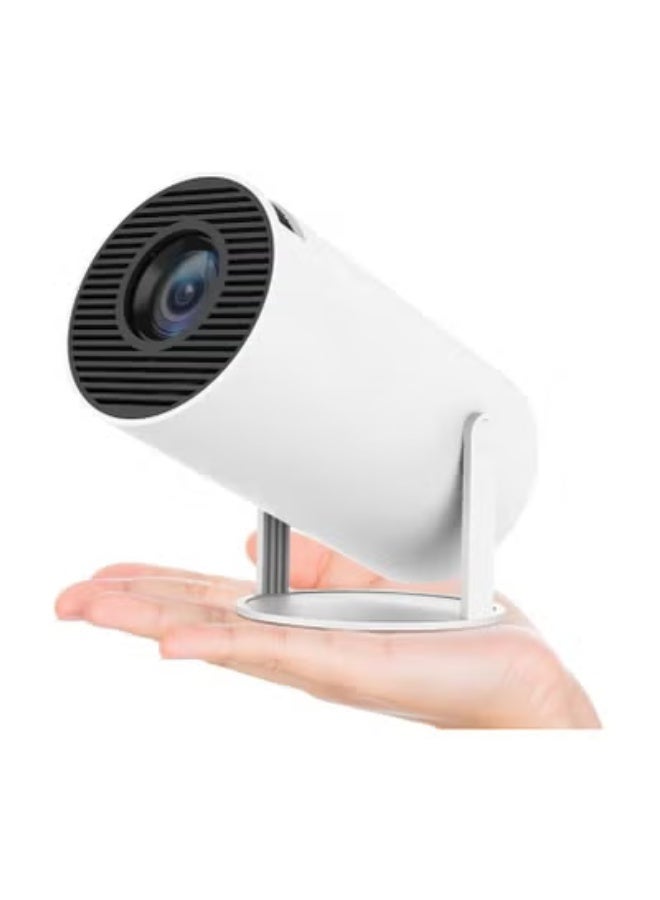 جهاز عرض صغير محمول – 4K و200 شمعة ANSI، تصحيح أوتوماتيكي للزاوية، واي فاي مزدوج 2.4/5 جيجاهرتز، بلوتوث 5.0، شاشة 130 بوصة، دوران 180 درجة، تصميم دائري مدمج للاستخدام المنزلي - Image 1