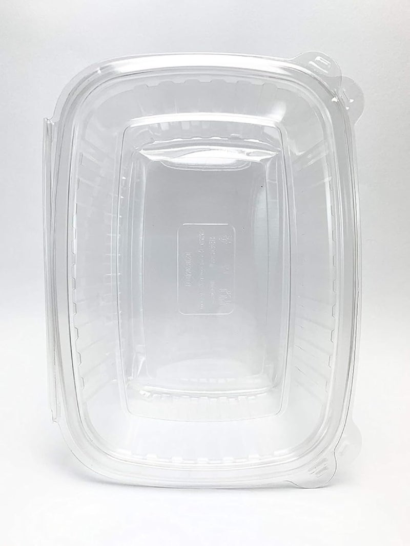KRNO Transparent Squared Disposable Plastic Food Containers with Lid (1000ml)- Set of 10 Pieces
