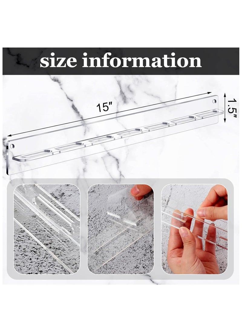 5 Pack Acrylic Sunglasses Organizer - Wall Mounted Eyeglasses Holder (Clear)
