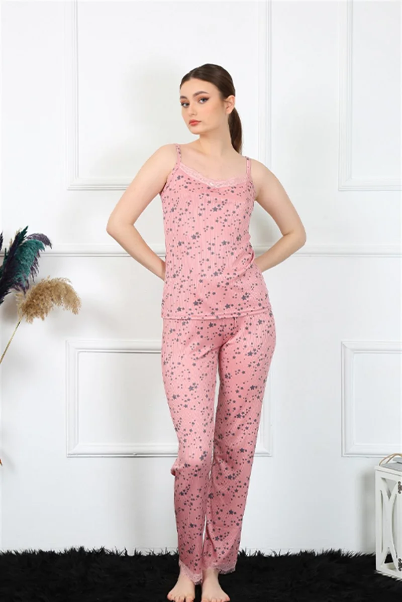 اكبينيز Women's Rope Strap Powder Pajamas Set 4137