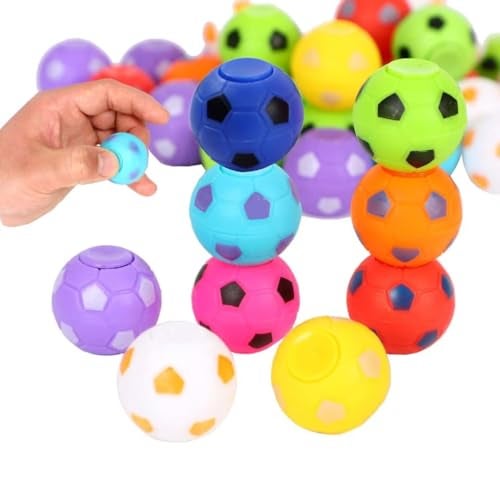 Lotofwow لعبة كرة القدم المصغرة فidget Spinner للأطفال الأولاد والبنات هدايا حفلات كرة القدم بالجملة جوائز للأطفال في المدرسة هدايا صغيرة للعودة للأطفال أكياس هدايا عيد الميلاد 9 قطع - Image 1