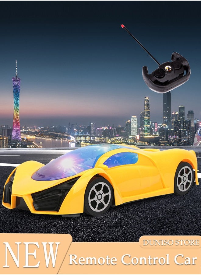 DUNISO Children's toy remote control car, rechargeable with LED lights toy racing car, suitable for birthday hobbies and gifts for children, girls, boys, and toddlers learning to walk  - Image 1