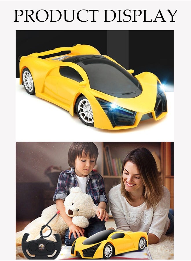 DUNISO Children's toy remote control car, rechargeable with LED lights toy racing car, suitable for birthday hobbies and gifts for children, girls, boys, and toddlers learning to walk  - Image 3