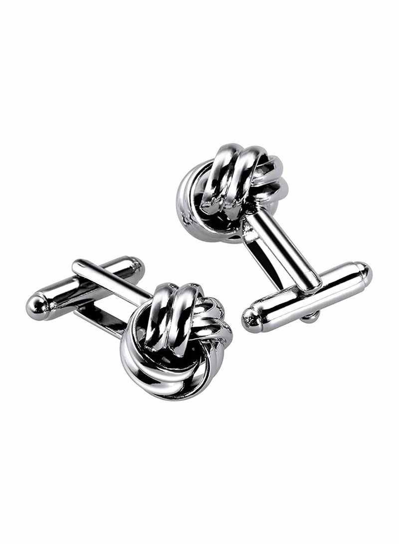 KASTWAVE Men's Cufflinks, Cuff Links for Men, 5 Pairs Stainless Steel Classic Tone Cufflinks, Black Striped Cuff Links, Shirt Suit Cufflinks - Image 5