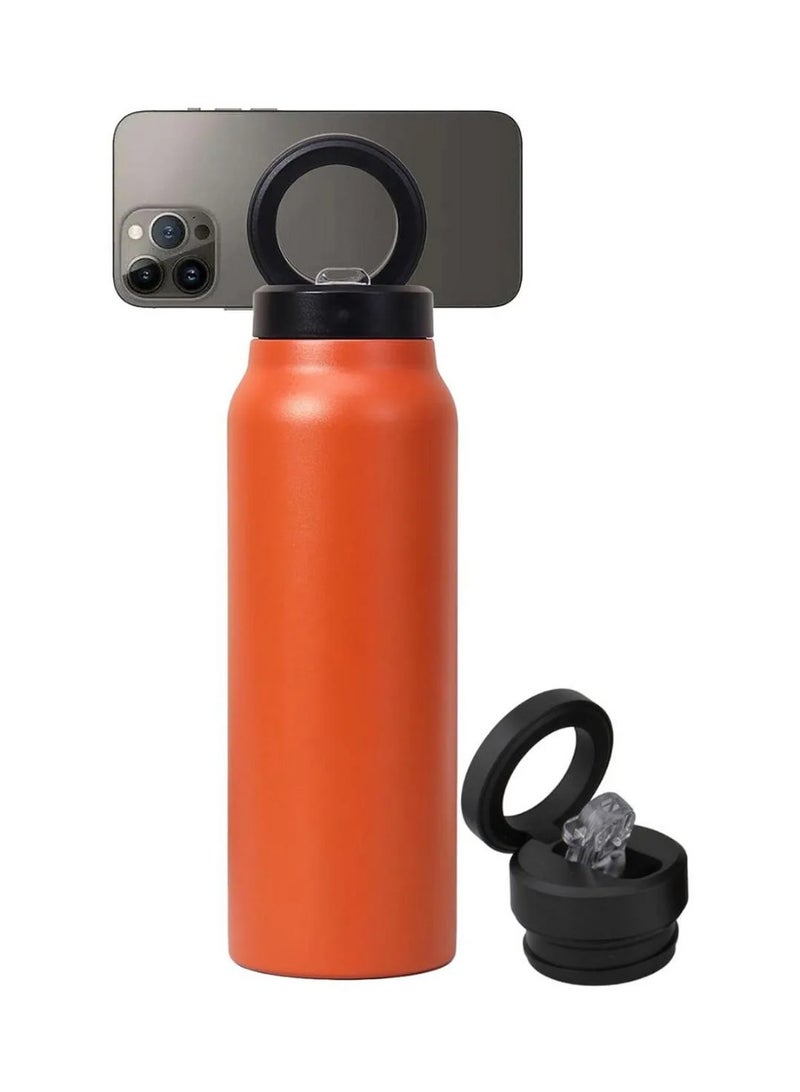 BlueFire Stainless Steel Insulated Water Bottle 720mL with 90° Adjustable Magnetic Phone Holder | 24H Cold & 8H Hot | BPA-Free Leakproof & Dishwasher Safe Bottle for Gym, Office, School, and Outdoor Use - Image 1