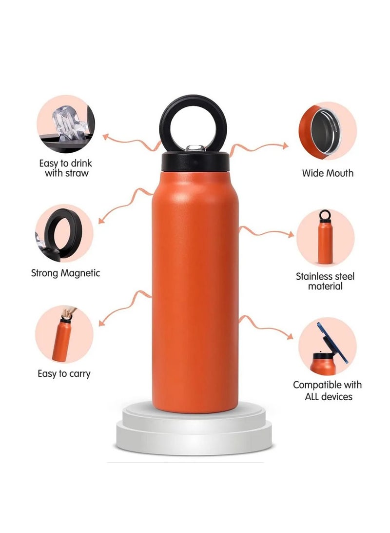 BlueFire Stainless Steel Insulated Water Bottle 720mL with 90° Adjustable Magnetic Phone Holder | 24H Cold & 8H Hot | BPA-Free Leakproof & Dishwasher Safe Bottle for Gym, Office, School, and Outdoor Use - Image 2