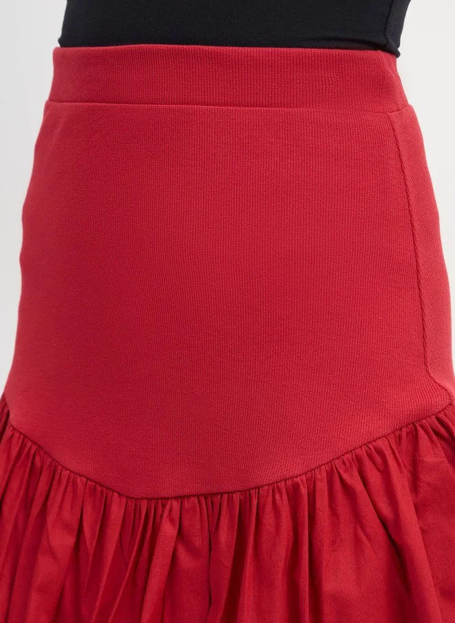 SASSAFRAS Red Balloon Mini Skirt for Women