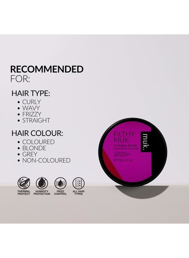 MUK. Haircare Filthy Gritty Finish Styling Paste, Hair Product, Hair Paste For Men, Firm Hold, Gritty Finish, Medium Shine - 3.4oz - Image 4