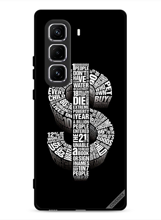 Covernex Infinix Hot 50 Pro 4G Protective Case Cover Calligraphy Dollar - Image 1