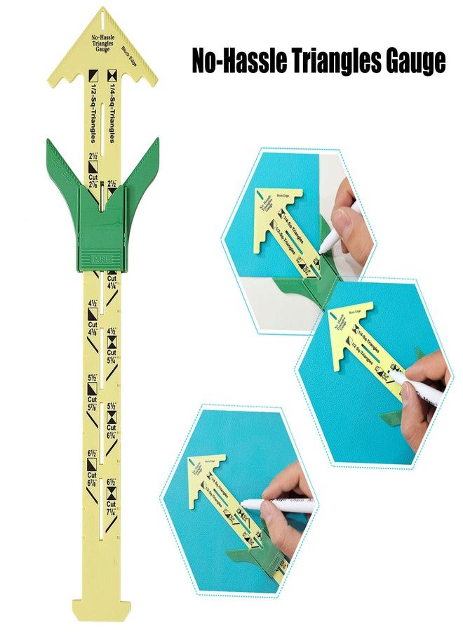 YEQIN 2 Pieces Sliding Gauge Quilting Sewing Measuring Tools Plastic T Gauge for Sewing Quilting, 2 Different Size - Image 3