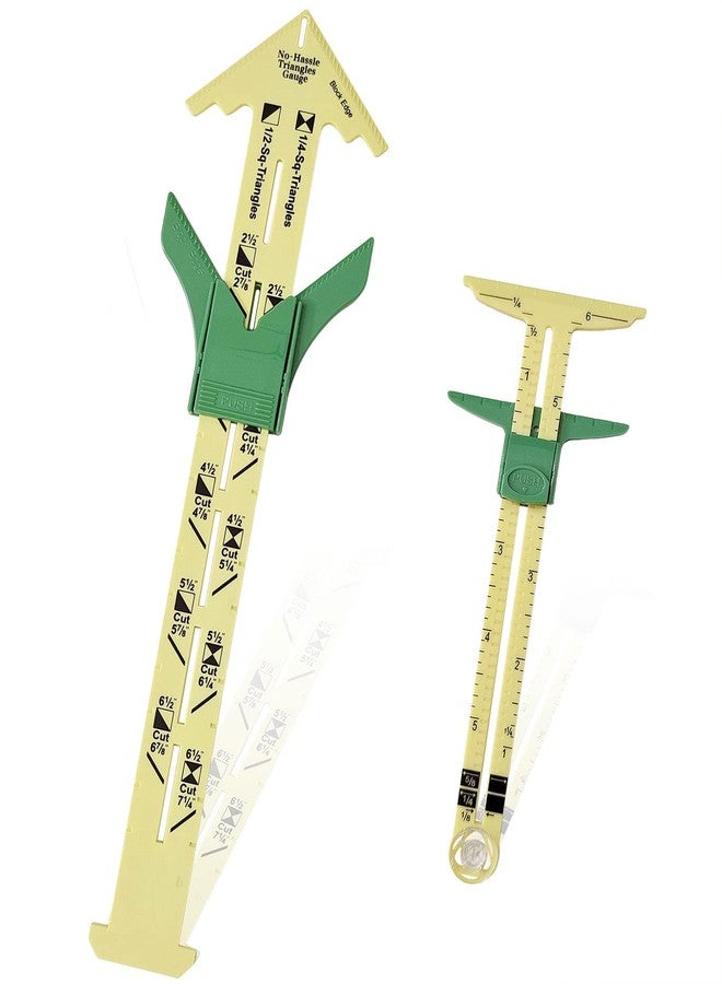 YEQIN 2 Pieces Sliding Gauge Quilting Sewing Measuring Tools Plastic T Gauge for Sewing Quilting, 2 Different Size - Image 1