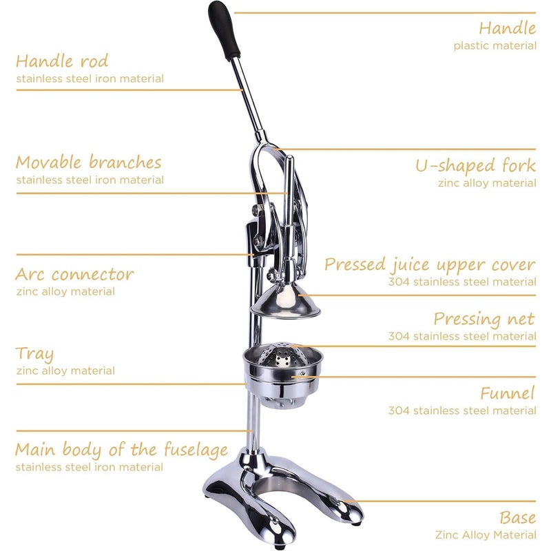 PANKTI PANKTI Commercial Manual Juicer Hand Press Citrus Juicer Extractor Pomegranate Orange Lime Lemon Squeezer Fruit Juicer Machine  - Image 3