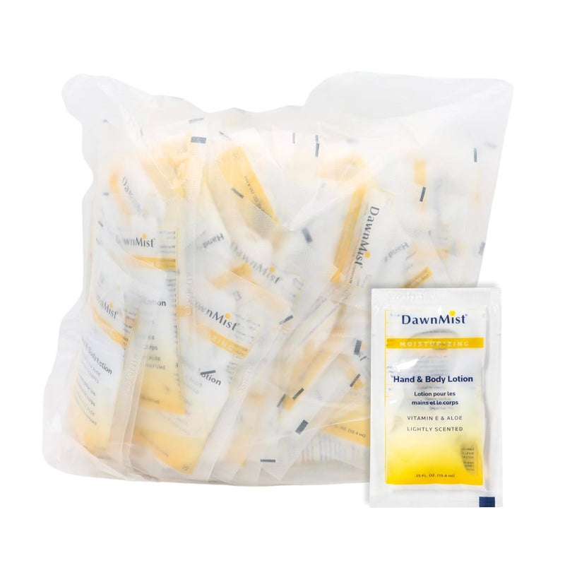 Dukal Moisturizing Lotion  100 Pack Hand  Body Aloe  Vitamin E Coconut Fragrance 035 oz SingleUse AlcoholFree