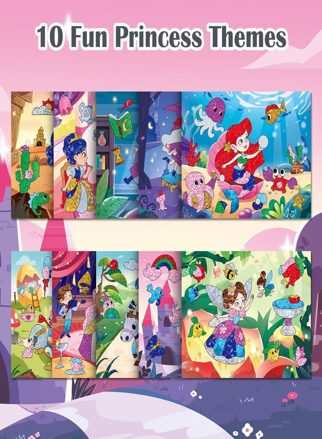 Timetome Foil Craft Kit for Kids, Princess & Unicorn Foil Art Set for Ages 4-8, No Mess Creative Arts and Crafts, Easy Peel Stick Foil Pictures, Gift for Girls 5-10 - Image 4