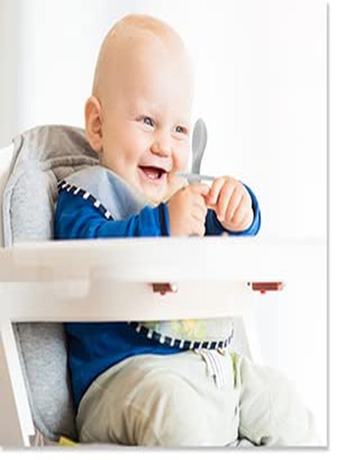 SPERRIC Silicone Baby Spoons for Baby Led Weaning 2-Pack, First Stage Baby Feeding Spoon Set Gum Friendly BPA Lead Phthalate and Plastic Free, Great Gift Set (Light Blue/Cool Gray) - Image 5