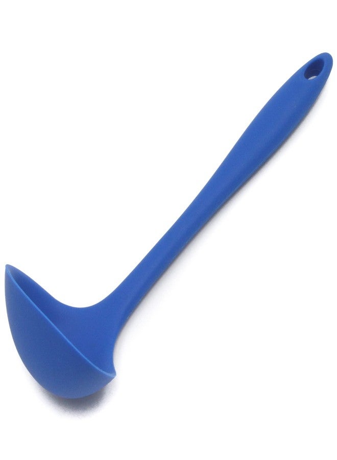 Chef Craft Premium Silicone Cooking Ladle, 11.25 inch, Blue - Image 1