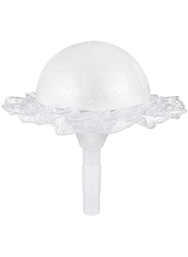 Generic Wedding Decor Foam Bouquet Holder, Bridal Bouquet Handle Lace Wedding Bouquet Base with Foam Floral Handle for Wedding Bride Faux Flowers Decoration Fresh Flowers  - Image 1
