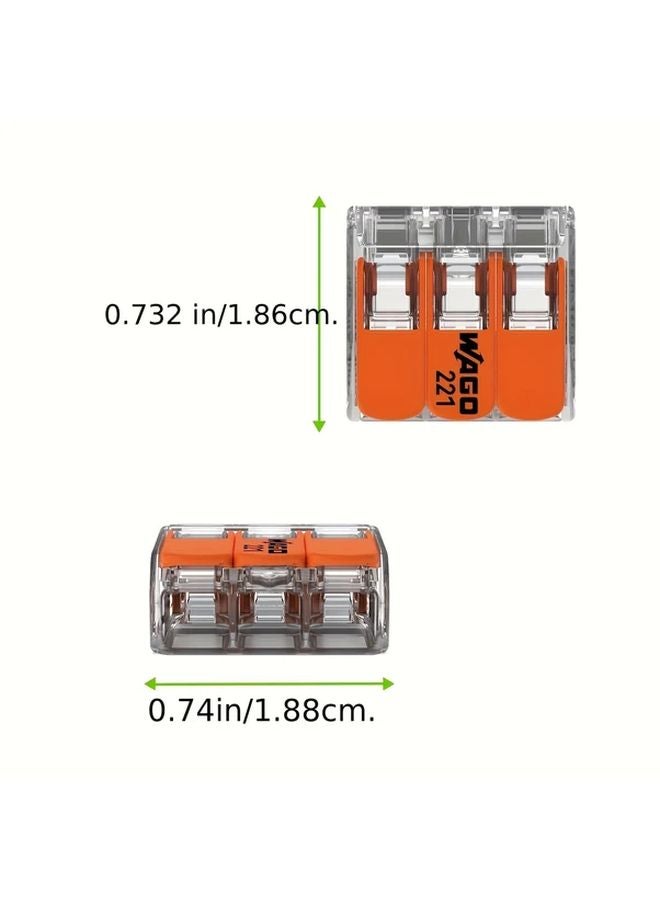 Wago 221 413 Lever Nuts Compact Splicing Connectors 24 12 AWG 4 Pcs - Image 3