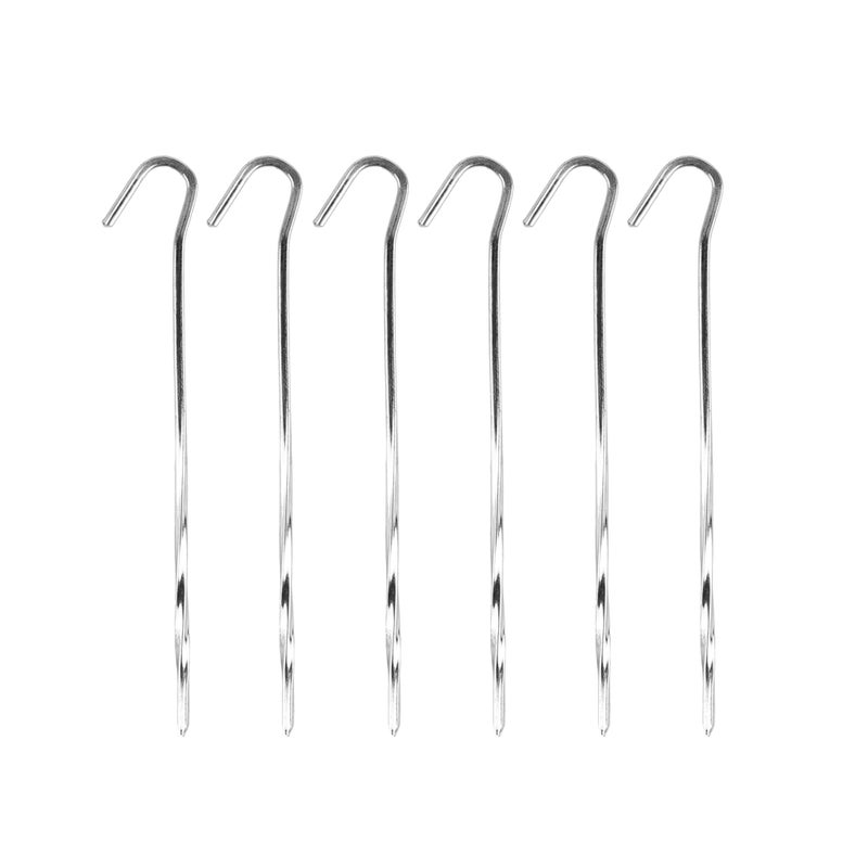 COGHLANS Coghlan's 7-Inch Skewer Pegs 6-Pack â€“ Heavy-Duty Steel Tent Stakes for Securing Tents, Tarps, and Shelters Outdoors â€“ Durable Ground Anchors for Camping, Hiking, and Backpacking Adventures - Image 1