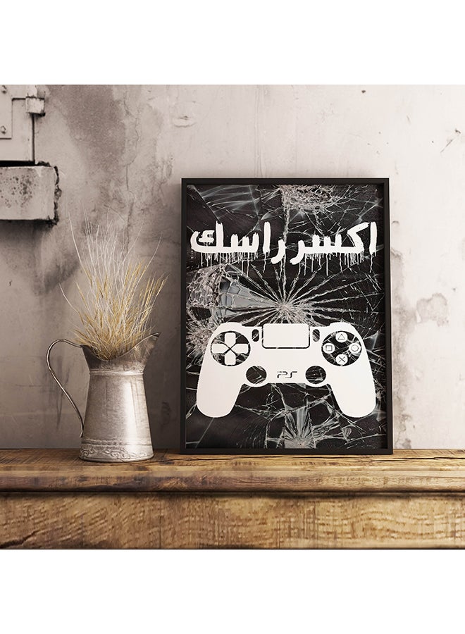 LOWHA Wooden Framed Wall Art Painting Black/White - Image 2