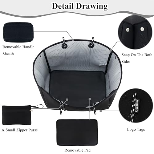 QOGiR Multipurpose Gym Beach Bag - Light Weight, Large, Sports (Classic Black, X-Large) … - Image 5