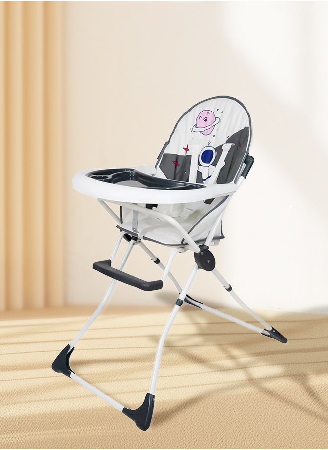 Soft Touch - Baby High Chair Baby Dinner Chair Foldable Infant Feeding Chair with Tray Dining Booster Seat - Image 1