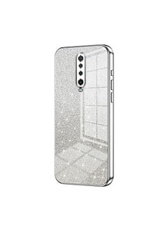 HuHa Case Cover For Xiaomi Redmi K30 / K30 5G Gradient Glitter Powder Electroplated Phone Case Silver 