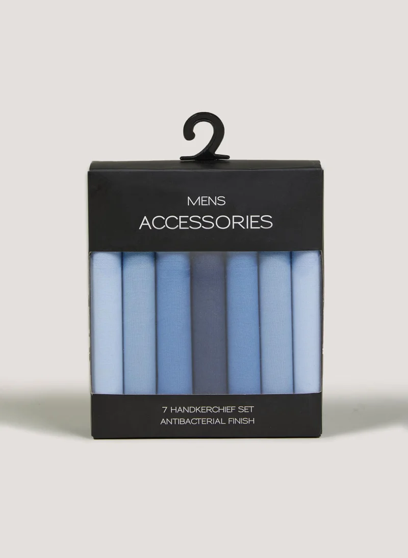 Matalan 7 Pack Blue Handkerchiefs