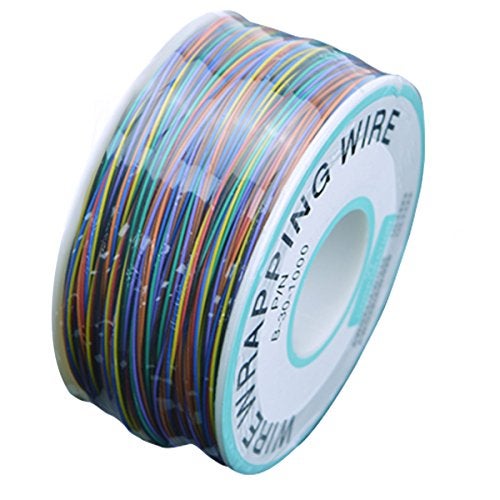 URBEST 305M White PCB Solder PVC Coated Tin Plated Copper Wire Wire-Wrapping 30AWG 105 Celsius Cable Roll (8 Colors) - Image 1
