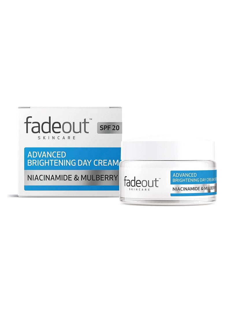 FADE OUT Fade Out Advanced Brightening Day Cream SPF20 with Niacinamide & Mulberry Exfoliating Daily Face Cream For Even Skin Tone 50ml  - Image 1