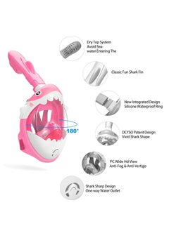 Diving Mask Children's Snorkel Mask Diving Mask Anti-Fog and Anti-Leak Technology Foldable Full Mask with 180° Field of View and Anti-Fog Shark Shape (Pink) - pzsku/Z6DDF1B33F095B3D895F1Z/45/_/1726114811/dfb8ddcc-9dc5-480e-9003-d0cd22afb18b