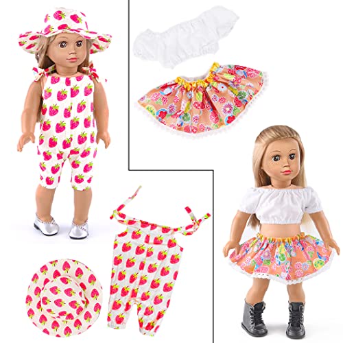 ebuddy 10 Sets 18 Inch Doll Clothes 18 Inch Doll Clothes and Accessories Fit for 18 inch Dolls 18 Inch Doll - Image 5